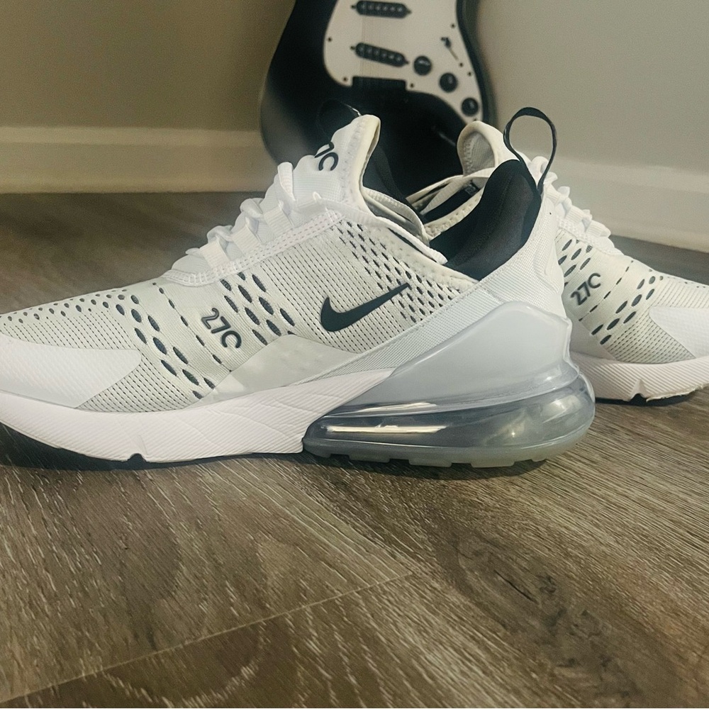 Nike Air Max 270 White and Black Athletic Shoes